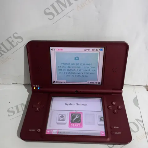 NINTENDO DS XL IN MAROON 