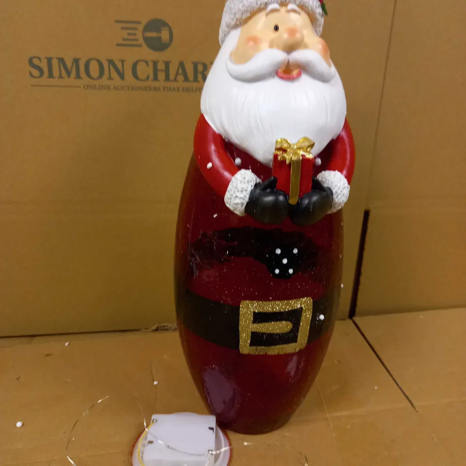 FESTIVE PRE-LIT LARGE GLASS CHRISTMAS CHARACTER