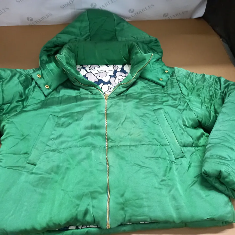 OLIVIA VON HALLE GREEN PADDED COAT - 2