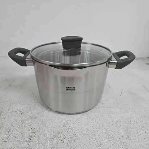 KUHN RIKON STRAINING STOCKPOT 3.8L W/ STEAMER BASKET & LOCKING LID BOXED