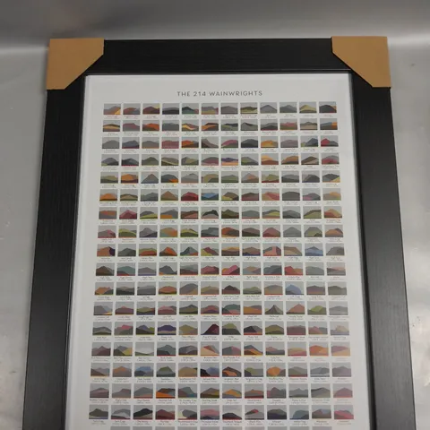 FRAMED LAKE DISTRICT THE 214 WAINWRIGHTS POSTER