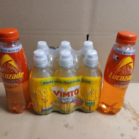 APPROXIMATELY 2 ASSORTED FOOD AND DRINK  ITEMS TO INCLUDE FRUIT SHOOTS AND LUCOZADES