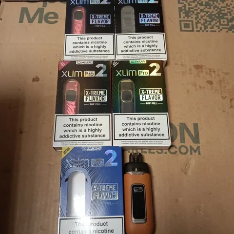 APPROXIMATELY 15 ASSORTED E-CIGARETTE PRODUCTS TO INCLUDE - XLIM PRO 2, OXVA ETC