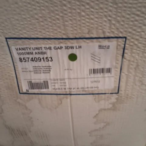 BOXED ROCA VANITY UNIT BASE THE GAP 3DW LH 1000MM ANTHRACITE 