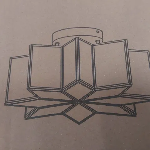 BRAND NEW BOXED GEOMETRIC CEILING LIGHT - BLACK