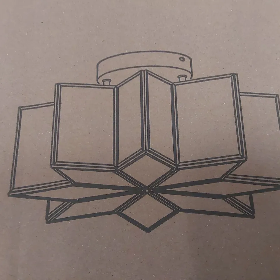 BRAND NEW BOXED GEOMETRIC CEILING LIGHT - BLACK