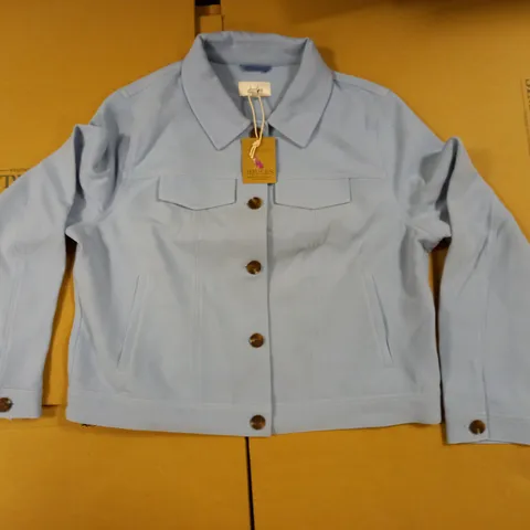 LOT OF 11 JOULES CORA JERSEY CHAMBRAY CROPPED JACKETS - SIZE UK 16 (RRP £69.95 PER JACKET)