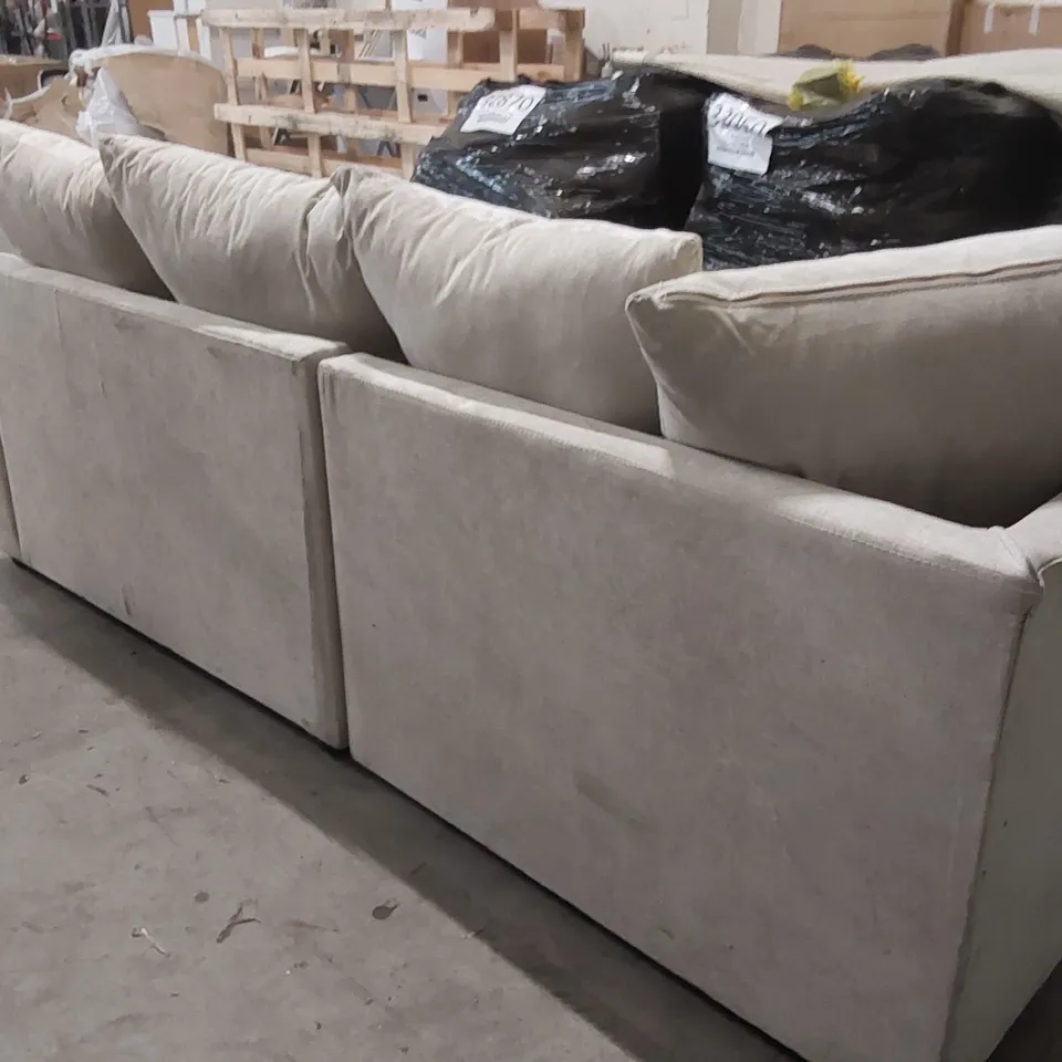 QUALITY DESIGNER CREAM FABRIC CORNER SOFA