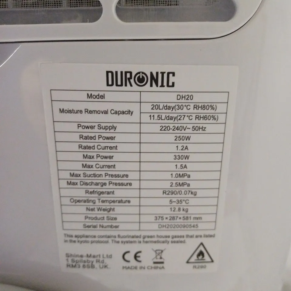 DURONIC DEHUMIDIFIER