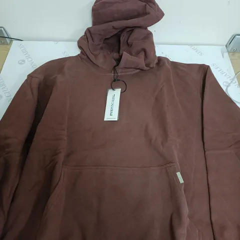 MADISON KOHL BROWN HEAVY WEIGHTED HOODIE - LARGE