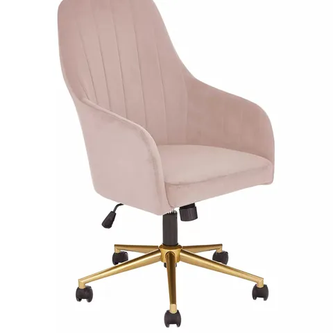 MOLBY OFFICE CHAIR - PINK - COLLECTION ONLY