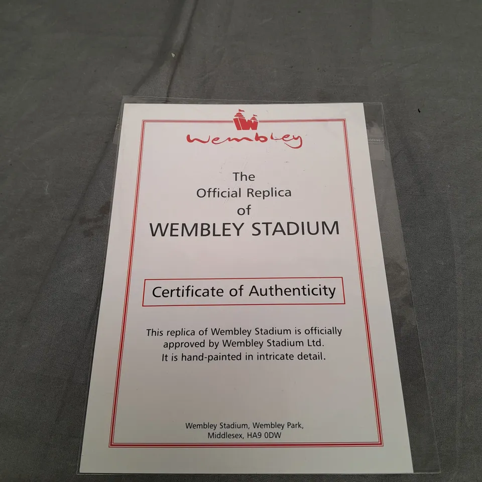 THE OFFICIAL REPLICA OF WEMBLEY STADIUM