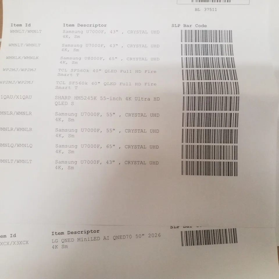 PALLET CONTAINING APPROXIMATELY 11 ASSORTED DAMAGED TVS