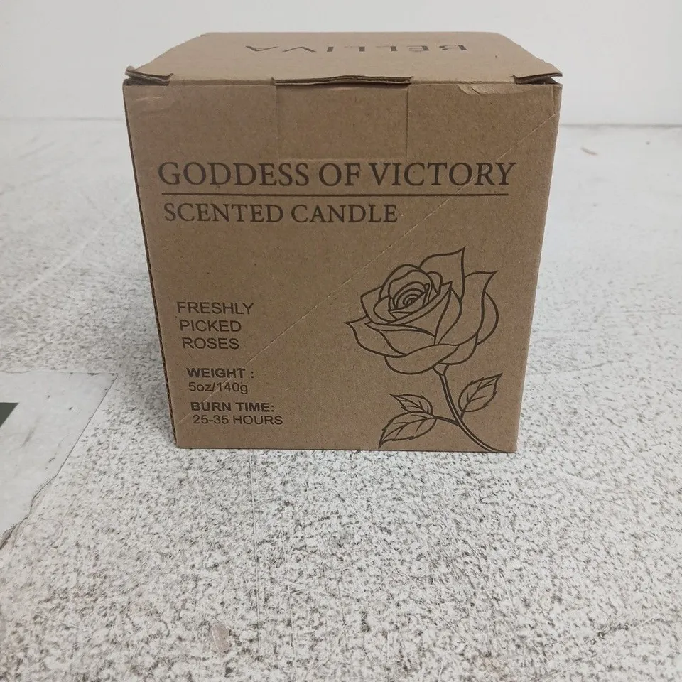 BELLIVA GODDESS OF VICTORY SCENTED CANDLE FRESHLY PICKED ROSES 140G
