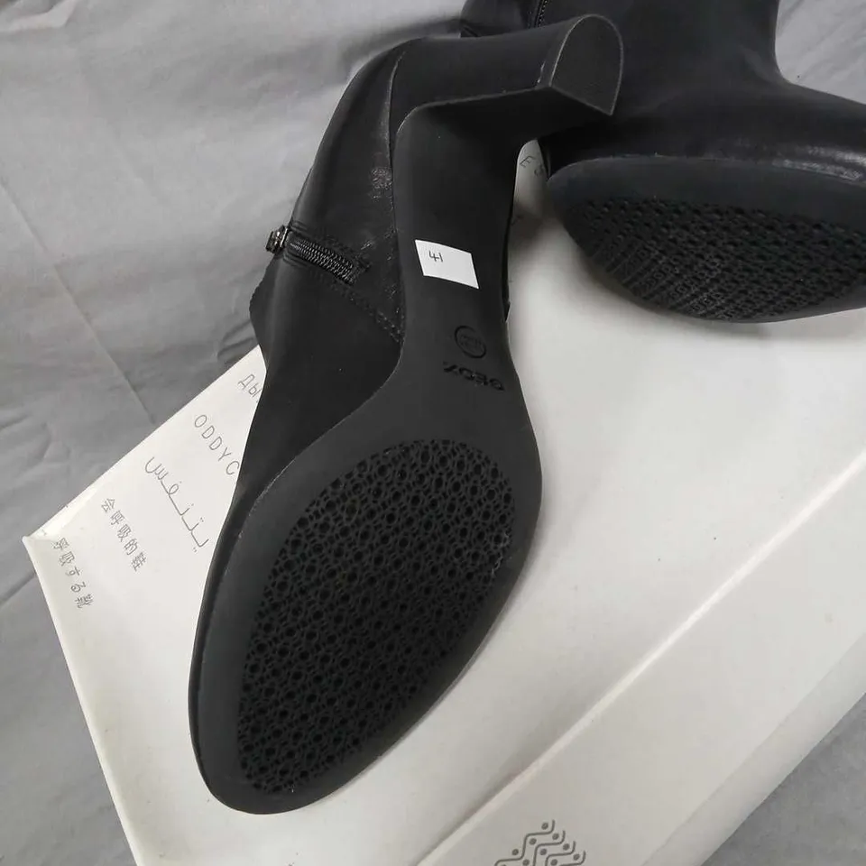 GEOX RESPIRA WOMEN'S BLACK LEATHER ANKLE BOOTS – UK 7.5 (EU 41) BOXED