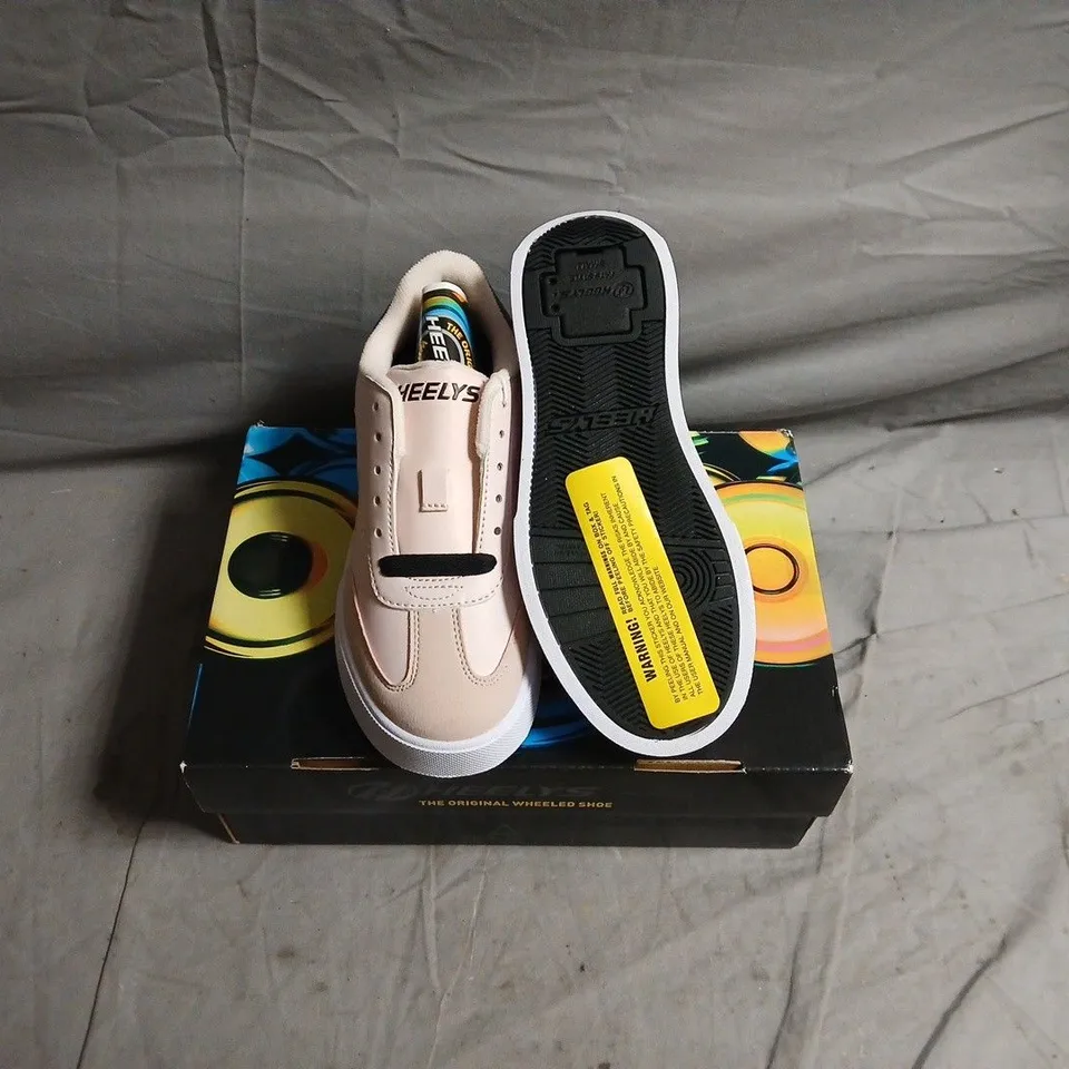 Heelys The Original Wheeled Shoe – Pink/Beige, Velcro Strap (Kids)