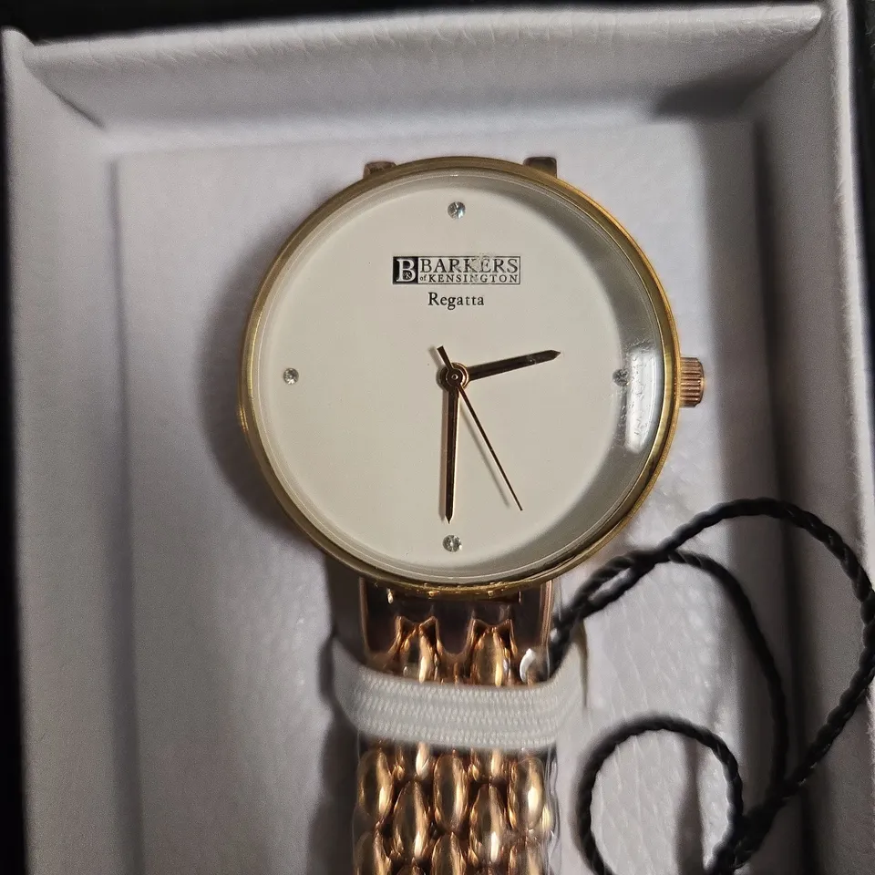 BOXED BARKERS OF KENSINGTON REGATTA ROSE WATCH