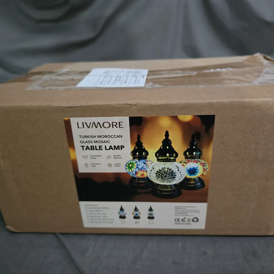 LIVMORE TURKISH MOROCCAN GLASS MOSAIC TABLE LAMP