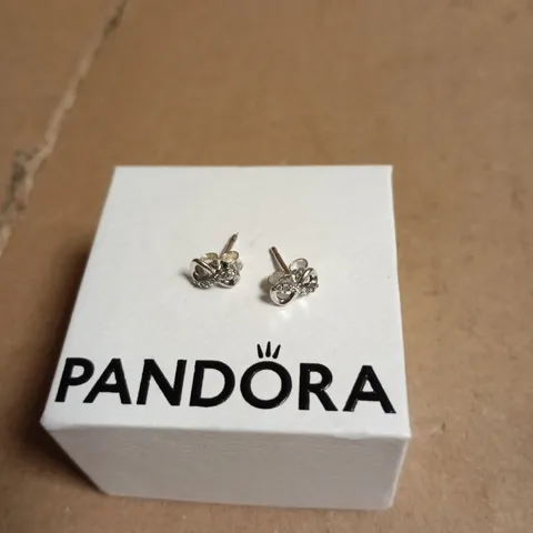 PANDORA SILVER KNOT STUD EARRINGS – BOXED