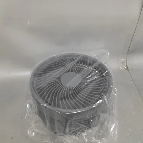 BOXED BELL & HOWELL RECHARGEABLE EXTENDABLE DESK & FLOOR FAN IN GREY