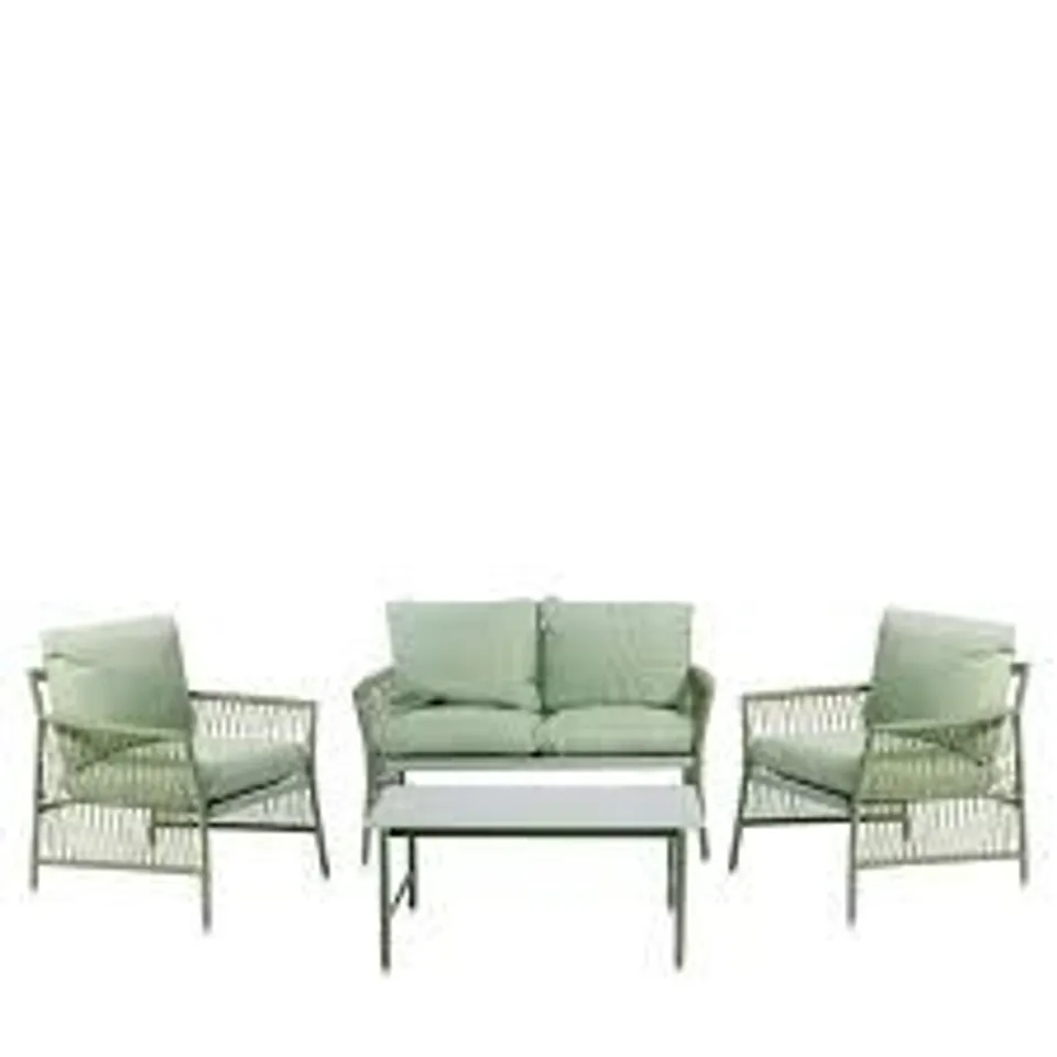 MY GARDEN STORIES 2 CHAIRS, SOFA & TABLE ROPE CONVERSATION SET (1 BOX)