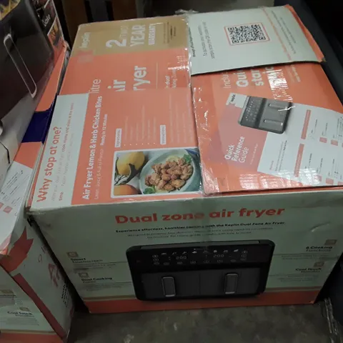 BOXED KEPLIN 9 LITRE AIR FRYER WITH DUAL COOKING ZONES BLACK COLOUR 