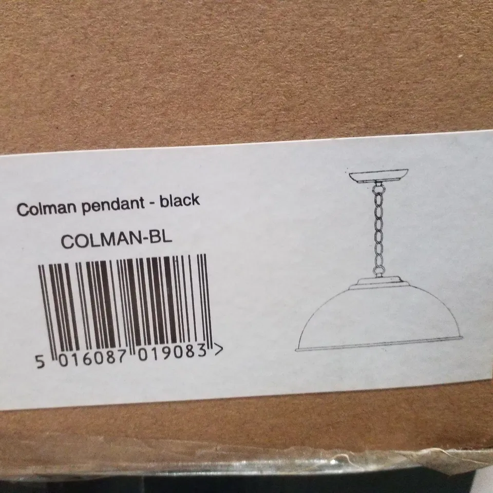 BOXED ENDON BLACK SINGLE PENDANT