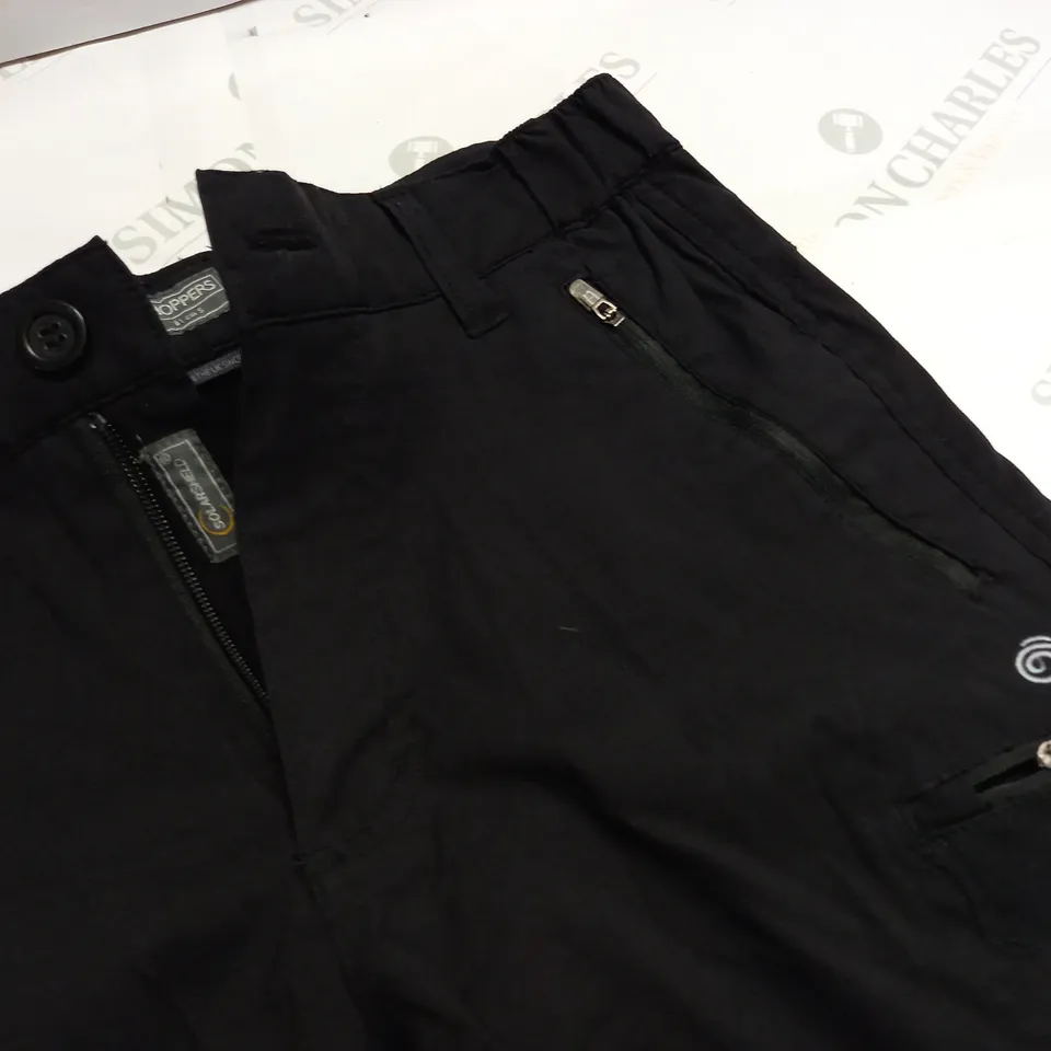 CRAGHOPPERS BLACK TROUSERS - 32" S