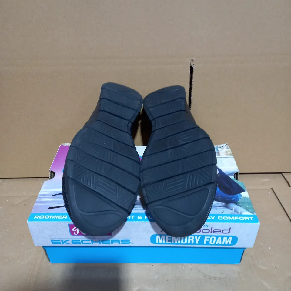 SKECHERS BLACK SLIP ON SHOES - SIZE 6.5