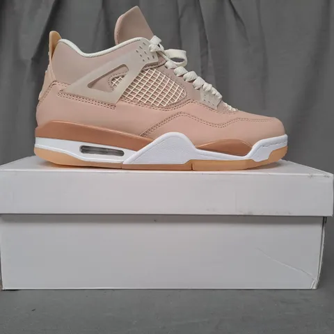 BOXED PAIR OF NIKE AIR JORDAN SHOES IN PEACH UK SIZE 5