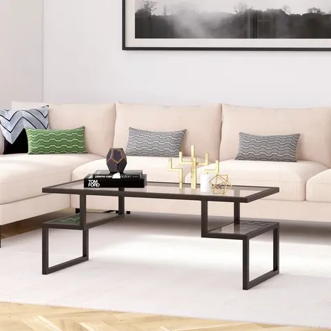 BOXED PETTIS LIFT TOP SLED COFFEE TABLE