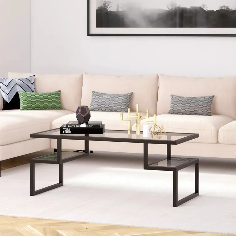 BOXED PETTIS LIFT TOP SLED COFFEE TABLE