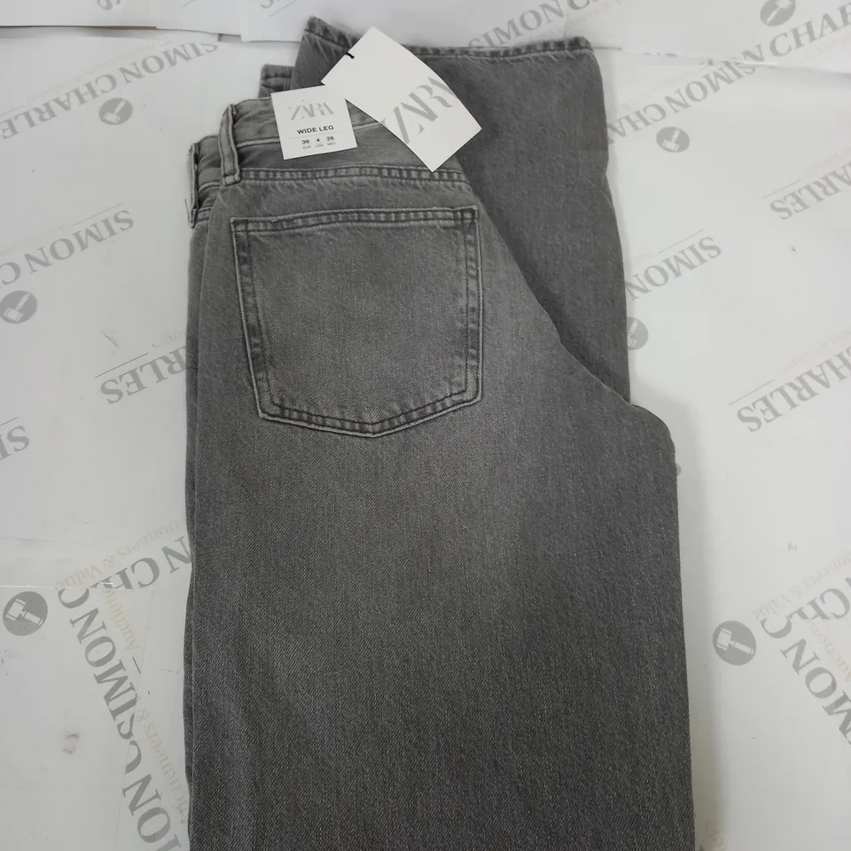 ZARA WIDE LEG DENIM TROUSERS SIZE 36
