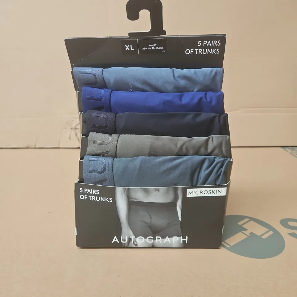 BOXED AUTOGRAPH 5 PAIRS OF TRUNKS - XL
