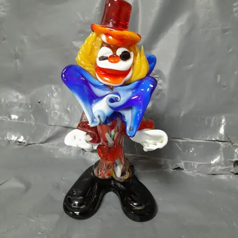 MID CENTURY GLASS CLOWN