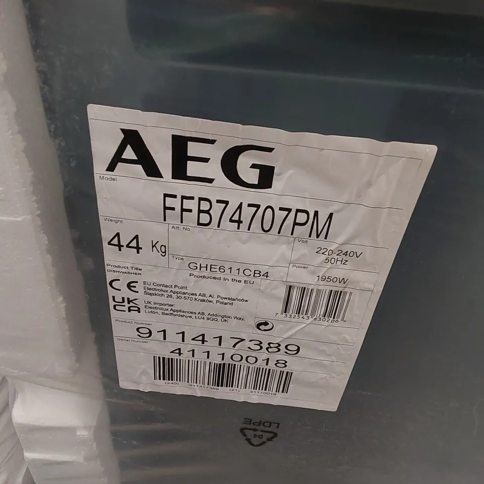 AEG FFB74707PM FREESTANDING DISHWASHER, STAINLESS STEEL