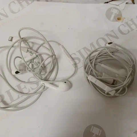 LOT OF 2 APPLE WIRED EARPHONES
