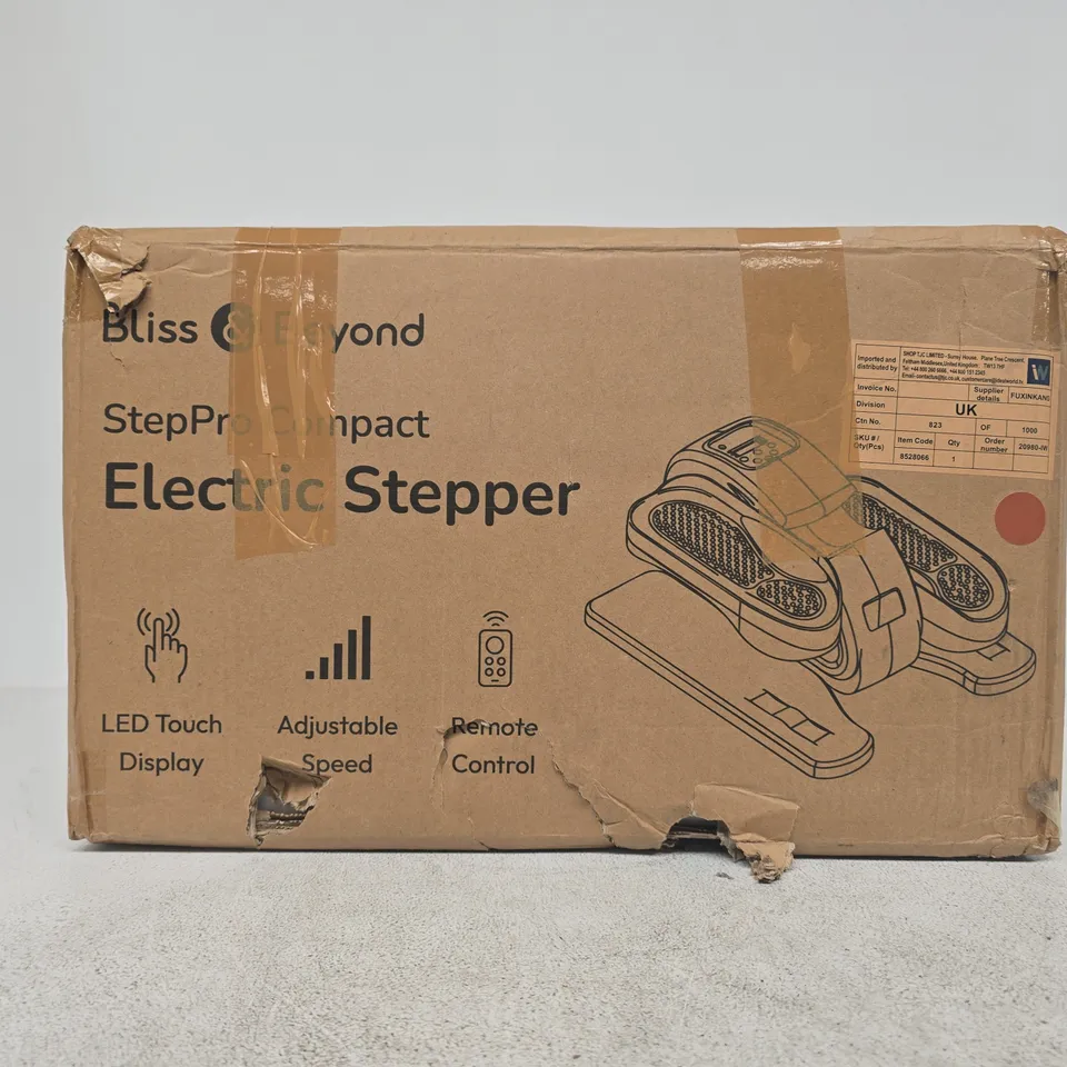 BOXED BLISS & BEYOND STEP PRO COMPACT ELECTRIC STEPPER