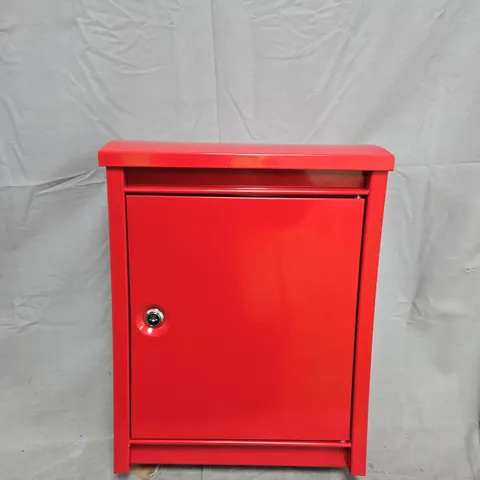 RED METAL MAILBOX 