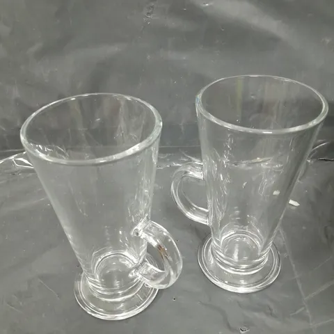 ENTERTAIN - SET OF 2 LATTE GLASS MUGS