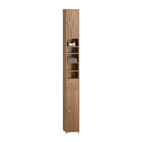 BOXED 20 X 180 CM FREESTANDING MUNFORD BATHROOM CABINET - NATURAL (1 BOX)