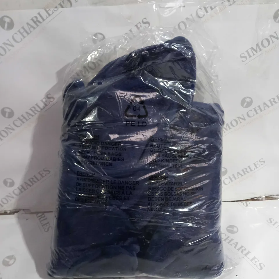 COZEE HOME HEATED PLUSH WEARABLE TV BLANKET IN NAVY