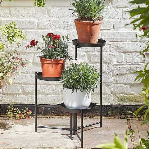 SMART GARDEN TRIPLE POT STAND – 3-TIER PLANT DISPLAY