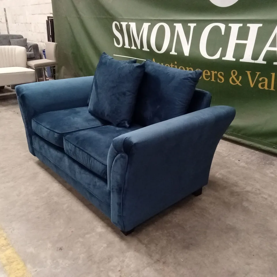 LEILA FABRIC 2 SEATER SOFA - NAVY RRP £499