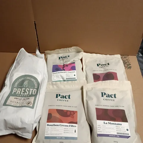 APPROXIMATELY 5 ASSORTED COFFEE'S