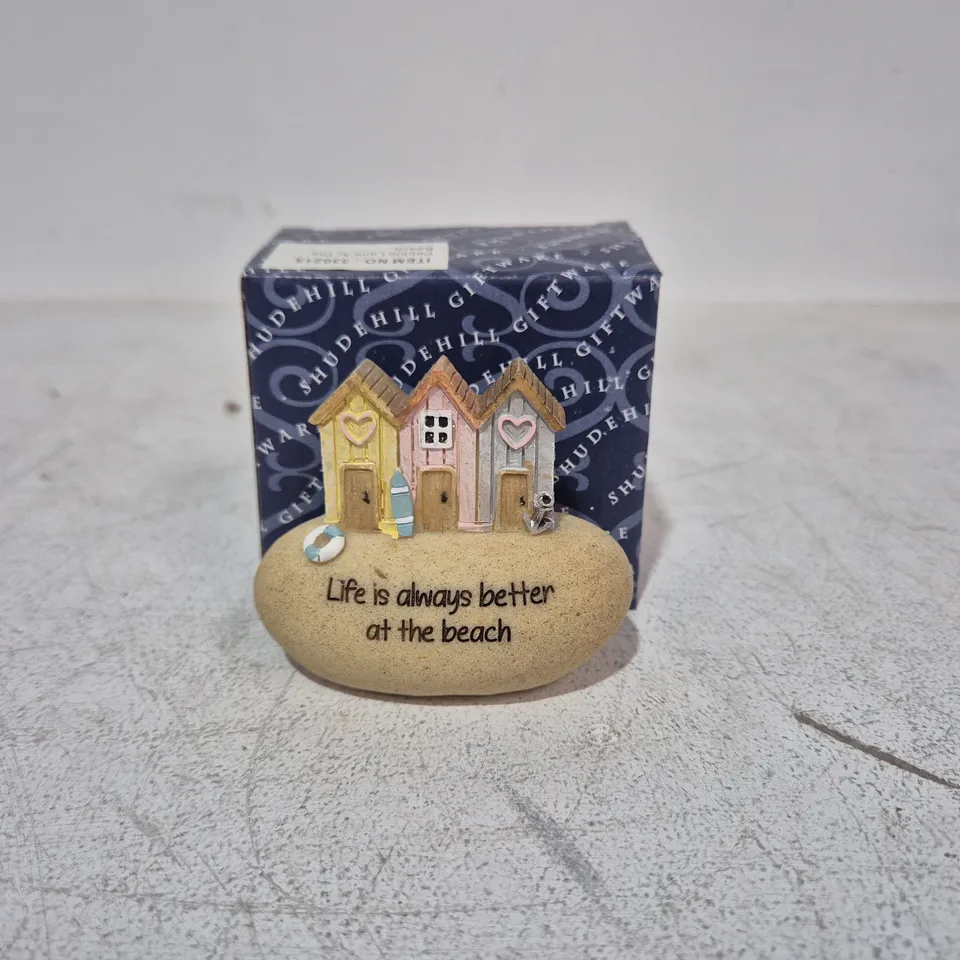 LOT OF 72 AS NEW SHUDEHILL PEBBLE LANE AT THE BEACH ORNAMENTS