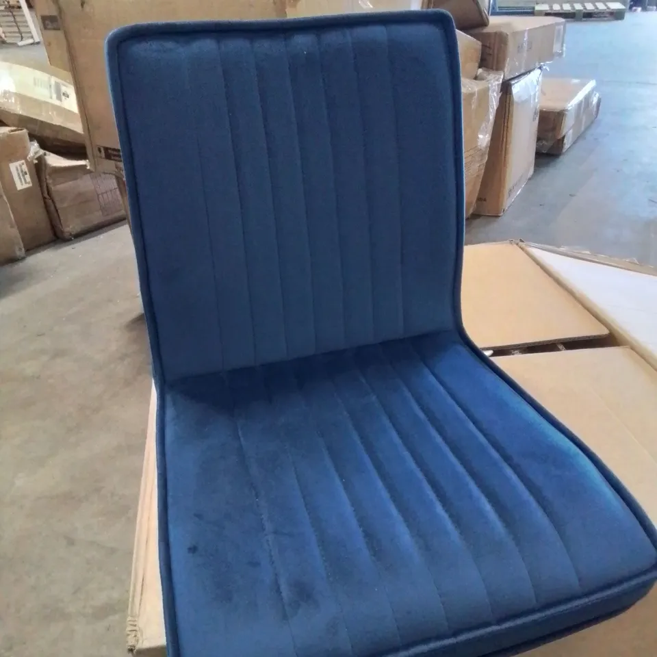 BOXED HAVVA DINING CHAIRS [VELVET] [SET OF 4] IN BLUE