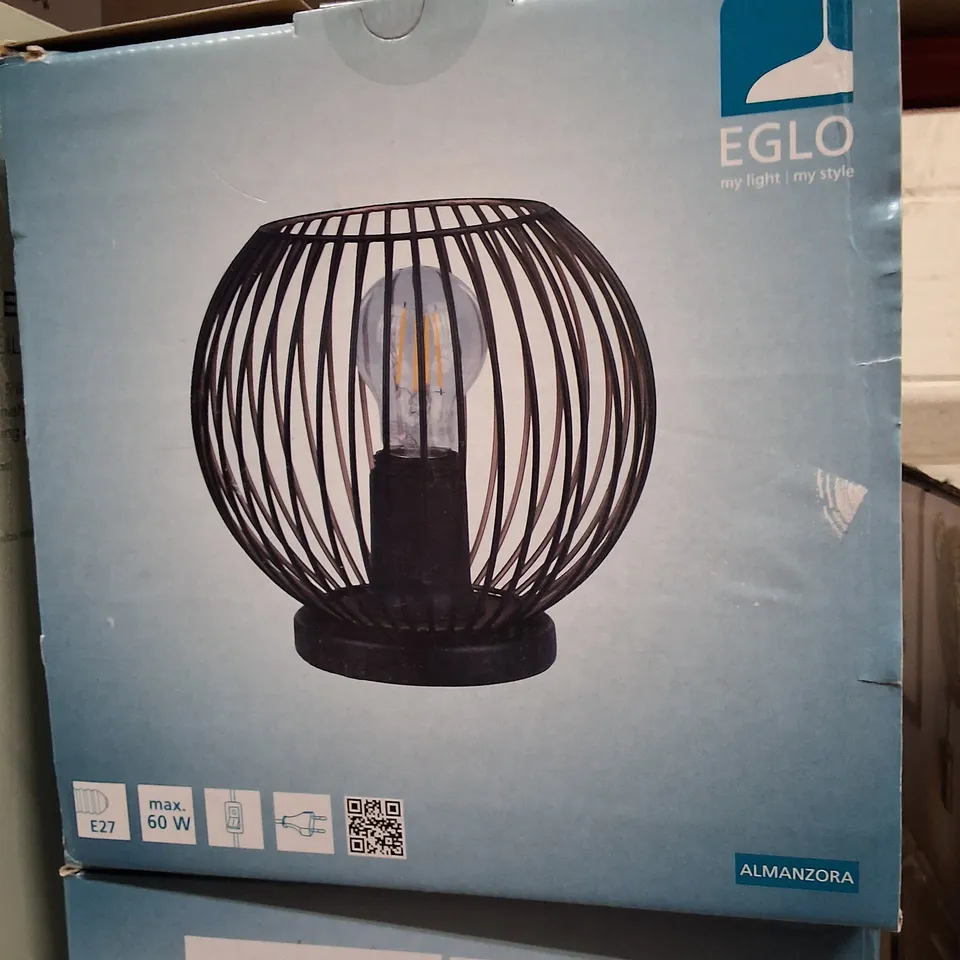 BOXED EGLO ALMANZORA CEILING FITTING. - SPHERICAL WIRE CAGE, E27, BOXED