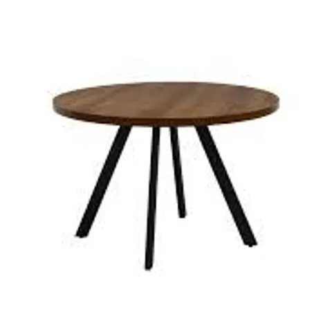 BOXED PANAMA 1.2M ROUND DINING TABLE - DARK OAK (2 BOXES)