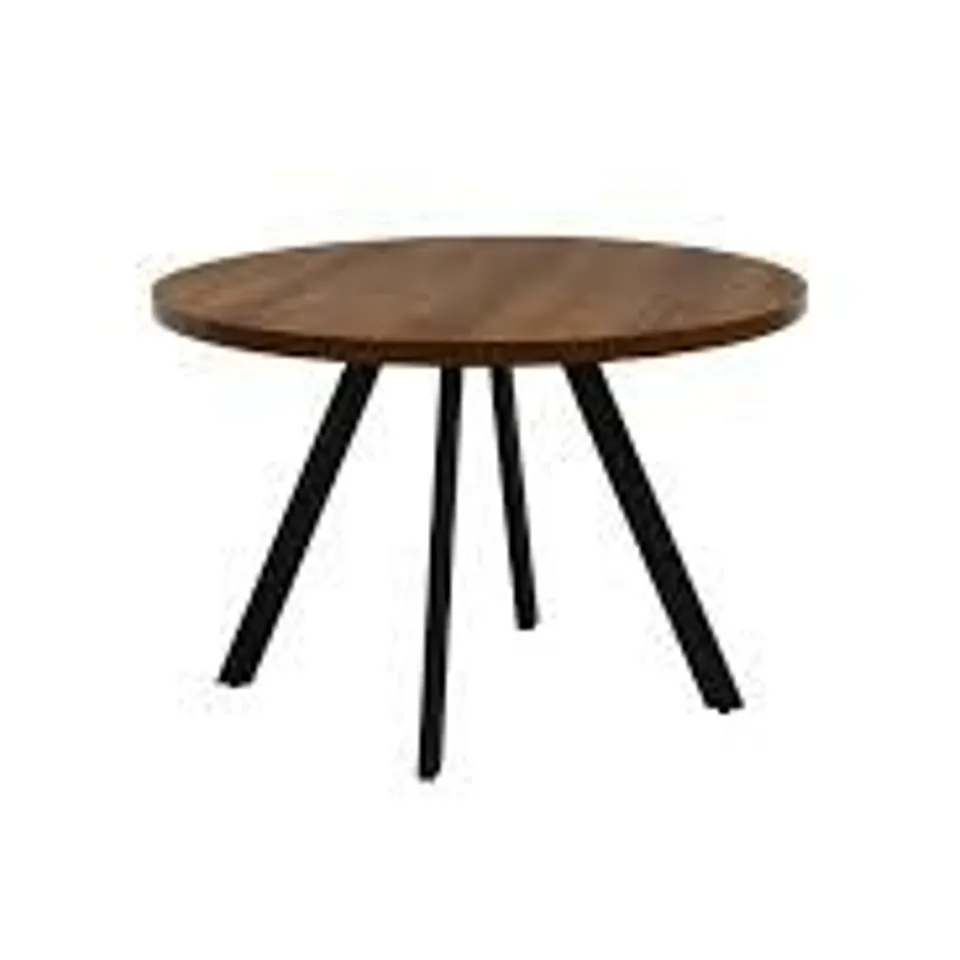 BOXED PANAMA 1.2M ROUND DINING TABLE - DARK OAK (2 BOXES)